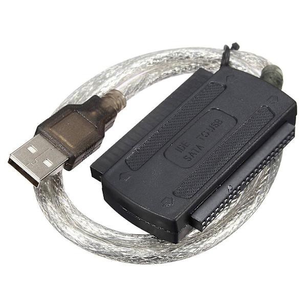 SAWAKE USB 2.0 hane till IDE SATA-adapterkonverterkabel hårddiskadapterkabel för PC 2,5\" 3,5\" HDD-hårddisk