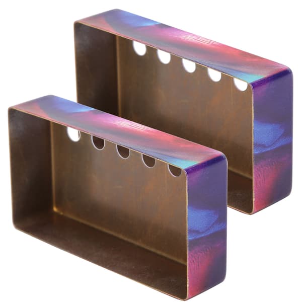 2 Pcs Pickup Cover 6 Holes Copper Protective Shell Guitar Maintenance Decor Accessories