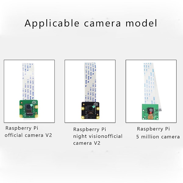 1Set Akryl 5MP Kamerahållare Fäste för Raspberry Pi 1-4 V2 Officiell Kamera