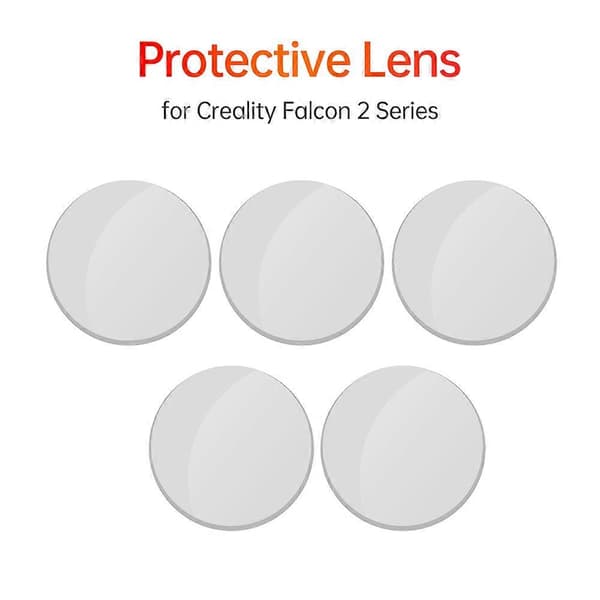 Creality Falcon2 Erstatningsbeskyttelseslinse for Lasermodulhode Lasergraver Erstatning 5 stk./sett