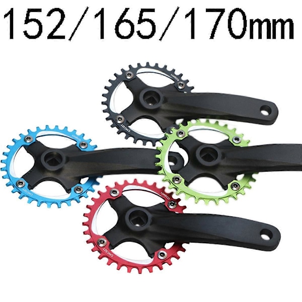 152mm Cykel Vevarm Cykel Fyrkantshål Vevparti 32T Smal Bred Enkel Hastighet Kedjekrans Vevlager, Svart