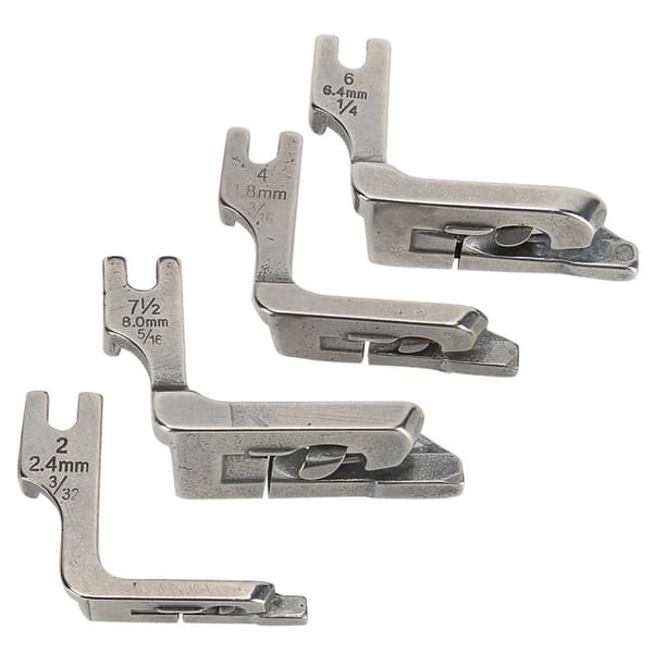 Durable Stainless Steel Hemming Presser Foot Set - 4 Pcs Sewing Machine Accessories