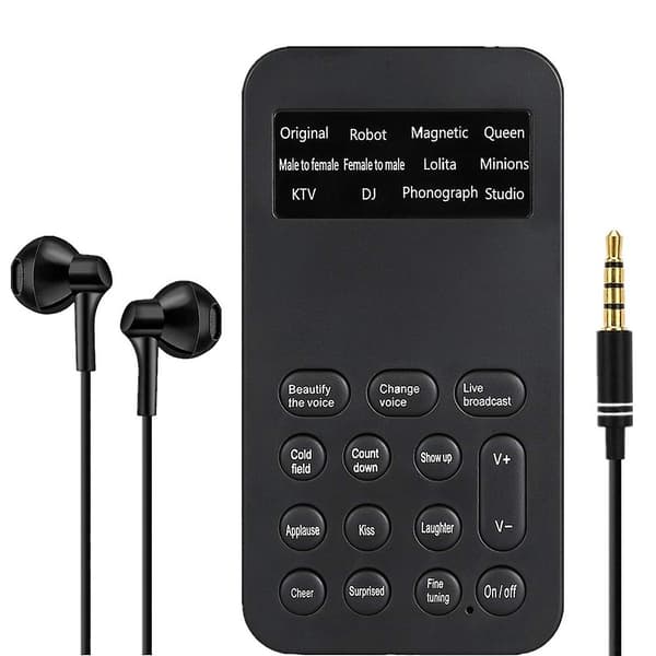 Stemmeforvrængningshåndmikrofon med lydmultifunktionelle effekter til telefon/PS4 (S9)