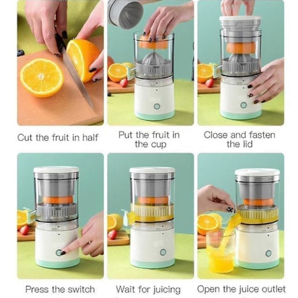 Elektrisk USB-opladning Juicepresser Appelsin Citron Juicer Bærbar 45w 2023 Ny [Gratis Fragt]