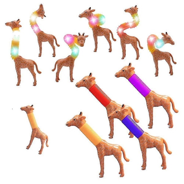 Utdragbara Giraffer Pop-Tubes Giraffers Hals Sträckning Tryckavlastande Bälgar  Present till Barn Pojkar Flickor