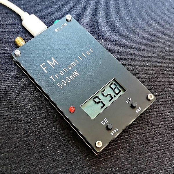 2000M 0.5W FM-sender LED-display Stereo Digital 76-108MHz til DSP-radio Broadcast Campus Radio
