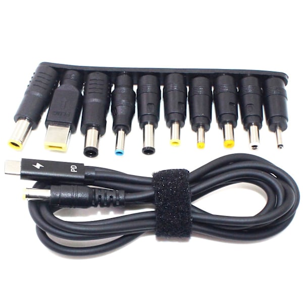100W TYPE-C till rund port bärbar dator adapterkontakt DC-strömadapter bärbar dator PD snabbladdningsladdningsadapter