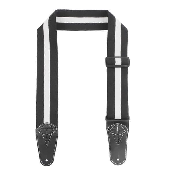 Gitarrband Elektrisk Gitarr Basband Mjuka Justerbara Akustiska Gitarrband Svart+Vit