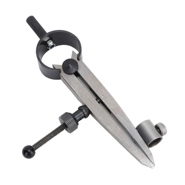 Flat Leg Spring Caliper 75mm Adjustable Lockable Steel Circle Divider with Pencil Case