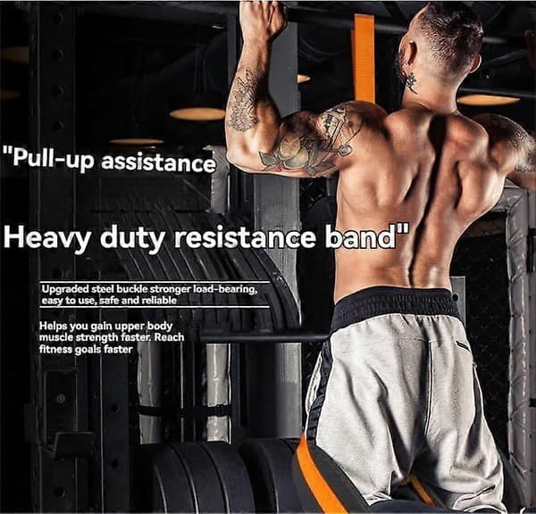 Brisk Rhythm Heavy-Duty Pull up Træningselastik, Justerbar med 4 Assistance Elastikker, 300 Lbs