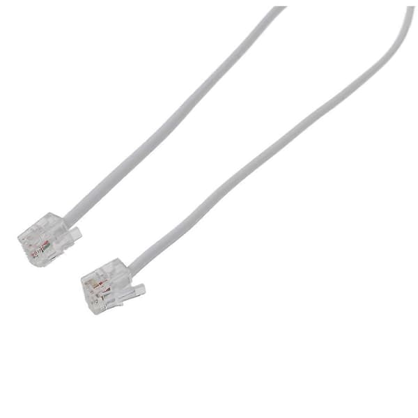 9M 30ft RJ11 6P2C Modulär Telefonkabel Tråd Vit