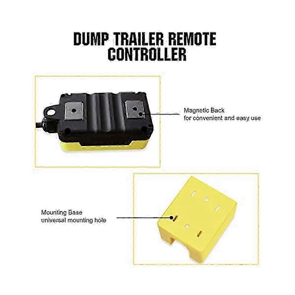3-leder fjernbetjeningskontakt til tiptrailer til 12V DC enkeltvirkende hydraulisk pumpe tiptrailer For-Good