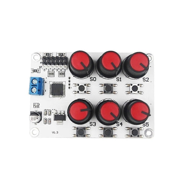 6-vejs Knap Servo Driver Controller Board Overstrømsbeskyttelse Servo Tester til DIY Robot Arm Par
