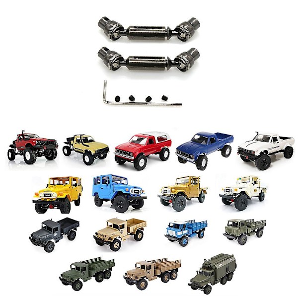 2 stk Metal Drivaksel CVD for D12 C14 C24 B14 B36 B24 MN D90 MN99S MN-90 RC Bil Oppgraderingsdeler Tilbehør