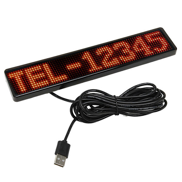 LED Matrix Panel 12x72 Prickar Bluetooth APP Kontroll Programmerbar Scrollande LED Skylt för Butik Bil Bar Hotell