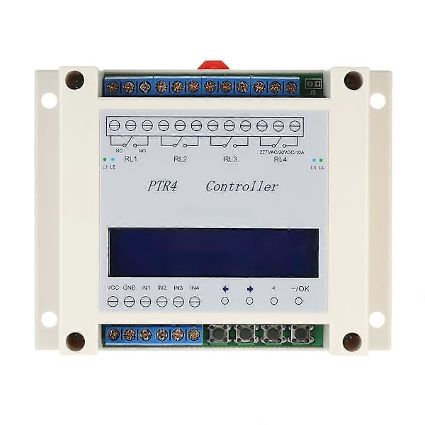 DC6-40V 4-Kanalers Programmerbar Digital Tidsrelä Timer Controller Fördröjningsbrytarmodul Oberoende Tidsstyrningscykel LCD-Display