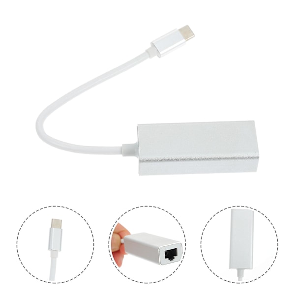 USB-adapter USB-kontakt USB-C Ethernet-adapter LAN Trådbunden adapter Megabit LAN Nätverksadapter