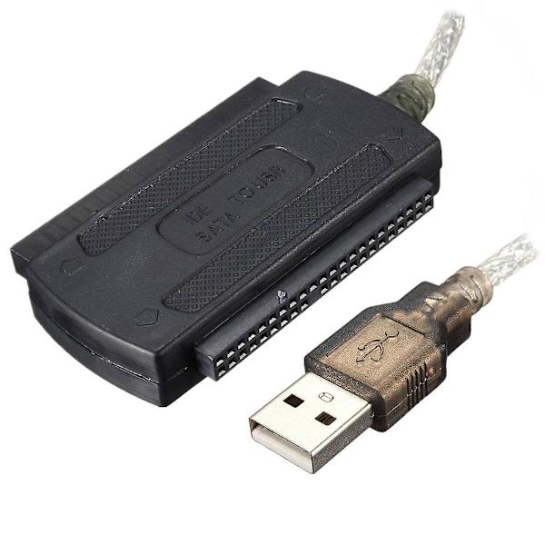 SAWAKE USB 2.0 hane till IDE SATA-adapterkonverterkabel hårddiskadapterkabel för PC 2,5\" 3,5\" HDD-hårddisk
