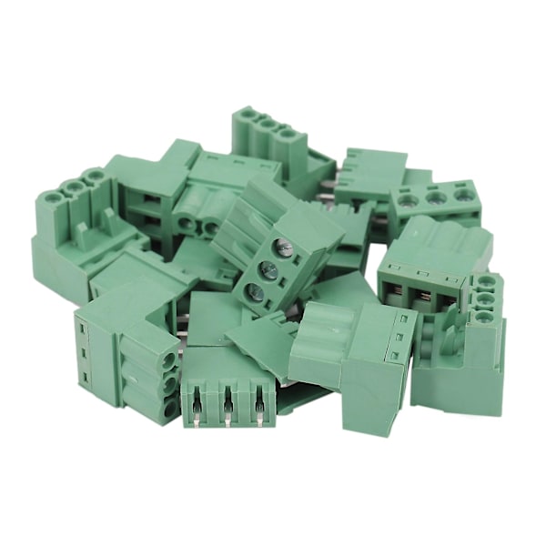 10 stk 5,08 mm Pitch 3-polet Plug-in Skrue PCB Terminalblok Connector Højre Vinkel