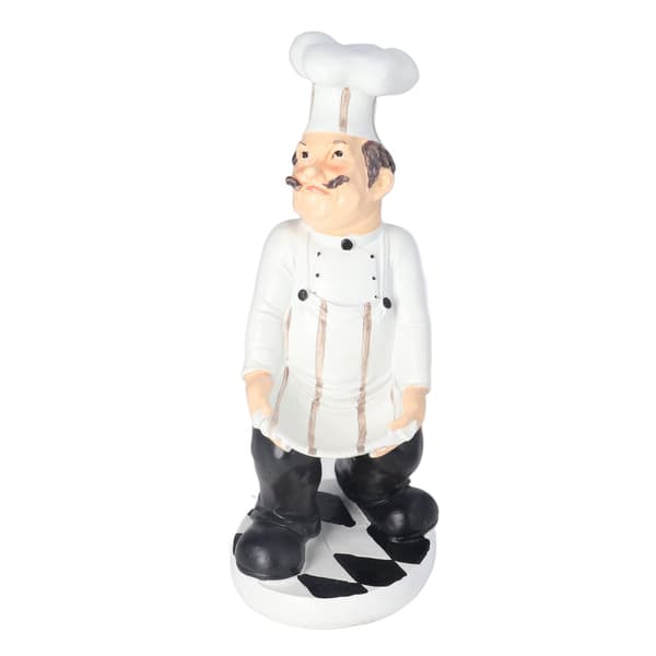 Chef Figurine Rustic Country Style Decorative Statue for Restaurant, Cafe, Kitchen Counter