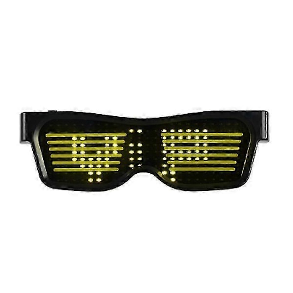 LED Glasses, Customizable Light-Up Glasses with Bluetooth Programmable Function, APP Controlled Glasses with Text/Graffiti/Animation/Rhythm, Great for