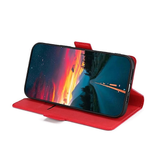 För Alcatel 1X 5059A 5059D Ultratunn Spänningssidospänne PU + TPU Läder Telefonfodral