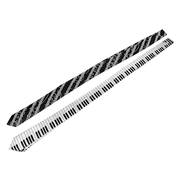 2 kpl Piano Stave -kuvioinen solmio Mukava solmio