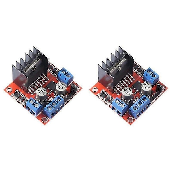 2-pakks L298N Motorstyringskortmodul Dobbel H-bro DC-stepper for Ar-Duino Elektriske Prosjekter