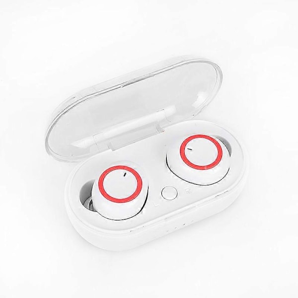 Y50 bluetooth headset TWS2 bluetooth headset mini bærbar trådløs a2 bluetooth headset 5.0 touch touch Sort rød - farveboks emballage