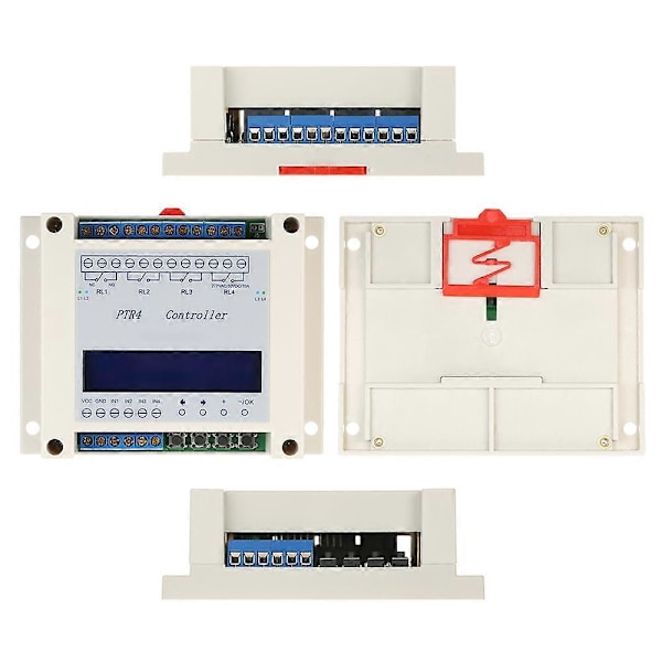 DC6-40V 4-Kanalers Programmerbar Digital Tidsrelä Timer Controller Fördröjningsbrytarmodul Oberoende Tidsstyrningscykel LCD-Display