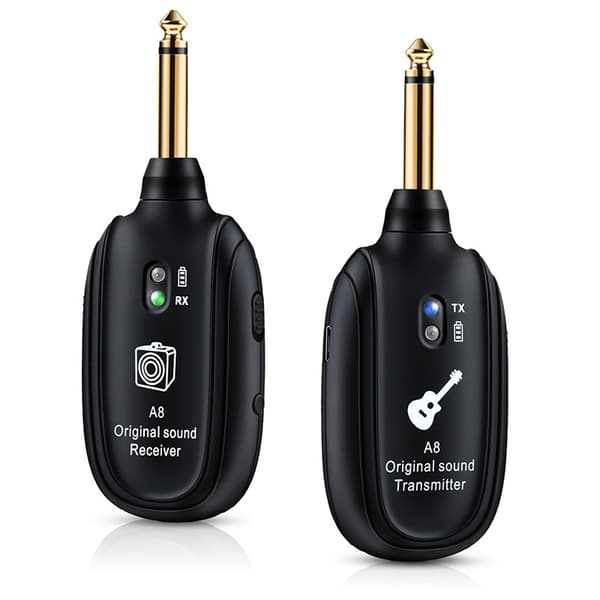 A8 Trådløs Transceiver til Elektriske Guitarer, Trådløst Transmissionssystem, Åbent og Selvforbindende.