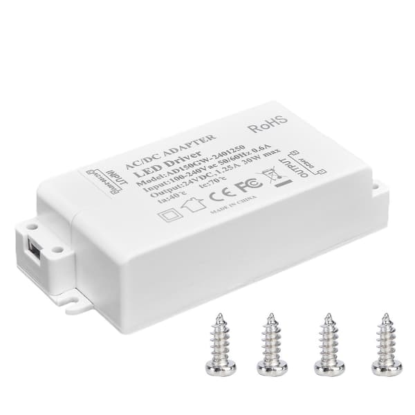 30W DC 24V 1.25A LED Driver Konstant Spenning Profesjonell LED Lys Transformator AC 100‑240V