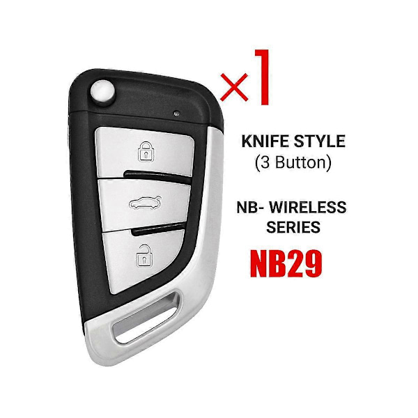 For KEYDIY NB29 Fjernkontroll Bilnøkkel Metall 3 Knapper for Stil for KD900/-X2 MINI/ -MAX