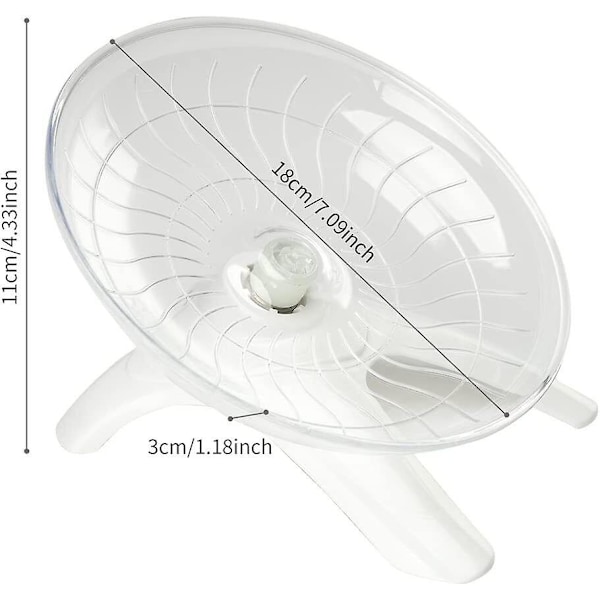 18 cm løpehjul for smådyr, flygende tallerken, treningshjul for hamster og mus