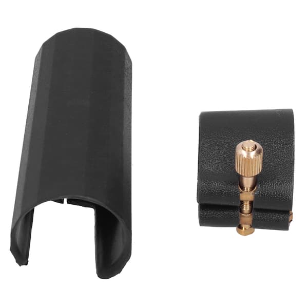 Ligature Fastener Durable Compact PU Leather with Plastic Cap for Alto Saxophone Clarinet
