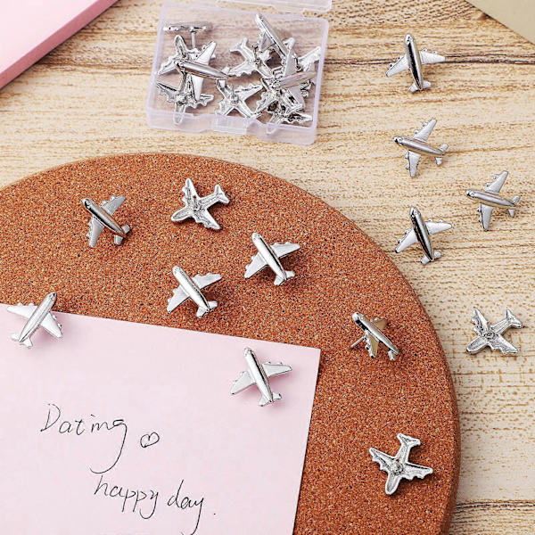 24 stk Fly Push Pins Metall Kart Stift Dekorative Push Pin Tommel Tacks Korktavle Push Pin Stick Pin