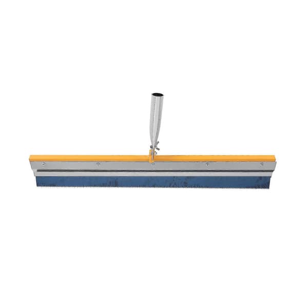 Rustfrit Stål Noteret Squeegee Epoxy Cement Maling Belægning Selvnivellerende Gulv Gear Rake Con