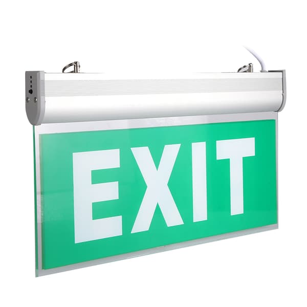 110-220V Acrylic 3W 12 LED Emergency Exit Sign Light Safety Indicator Lamp