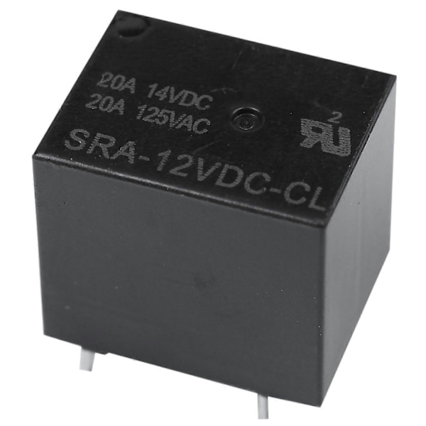10 kpl Rele 5-nastainen SPDT SRA-12VDC- DC 12V Kela 20A Universaali PCB Uusi Musta