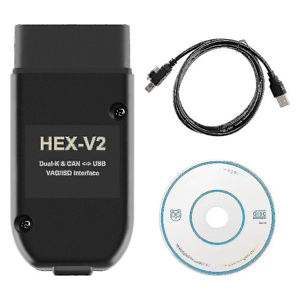 2024 For VAG COM 22.3 OBD2 Scanner HEX V2 USB For Golf A6 Skoda Seat Unlimited VINs ATMEGA162+16V8+FT232RQ