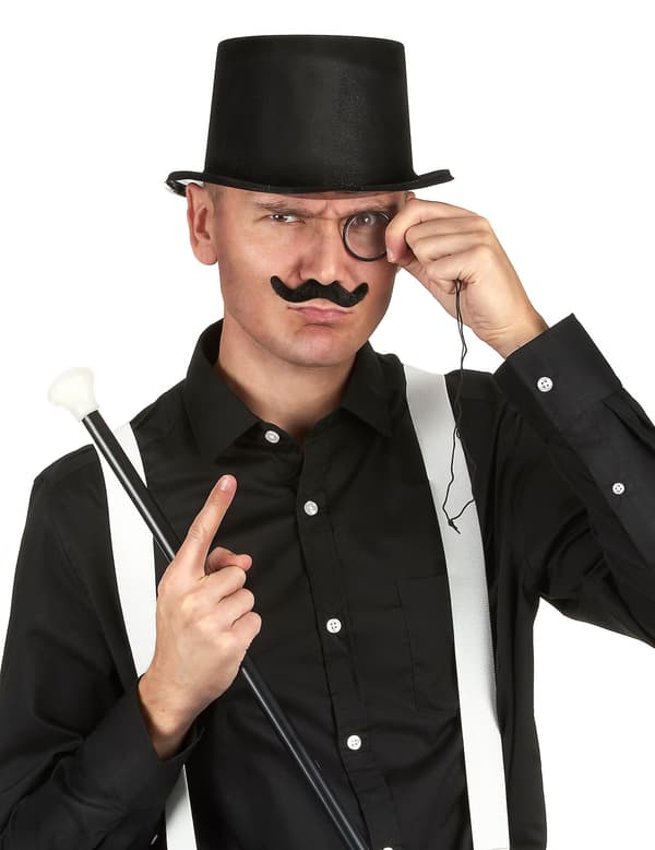 Sort plastik tophat til voksne