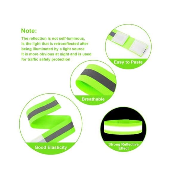 Reflekterande Armband - 8-pack - Hög Synlighet - Bekväma - Multisport