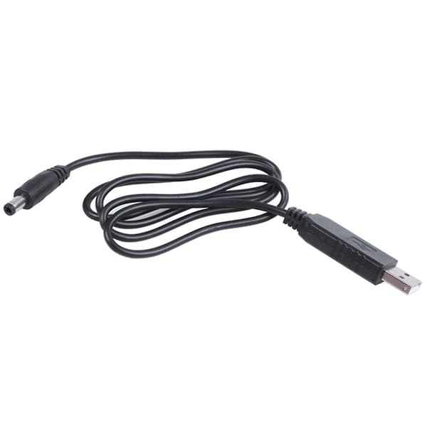 5V til DC 12V 2.1mm X 5.5mm Modulkonverter DC Fatning Hannkontakt Jack Strømkabel Plugg, USB til DC Kabel -1M