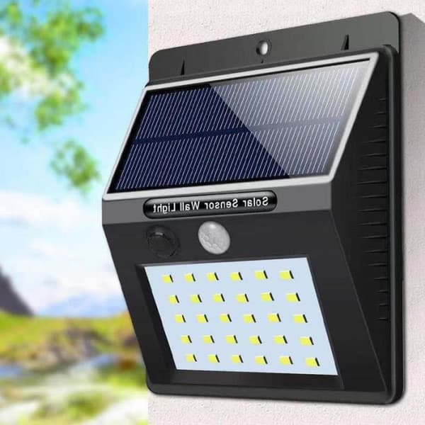 Solcellelampe - 20 LED'er - IP65 vandtæt - Bevægelsessensor - 4W