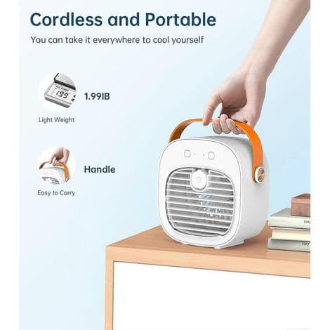 Bærbar airconditionventilator, personlig fordampende luftkøler