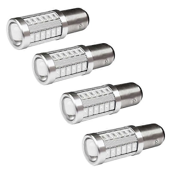 4 st Röda 1157 P21/5w Bay15d Super Starka 33 Smd 5630 5730 Led Auto Bromsljus Dimljus 21/5w Bil