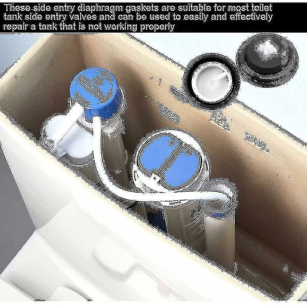 Set med 3 membraner för Siamp flottörventil låg tillförsel för Siamp kulventil membranpackning för Wc