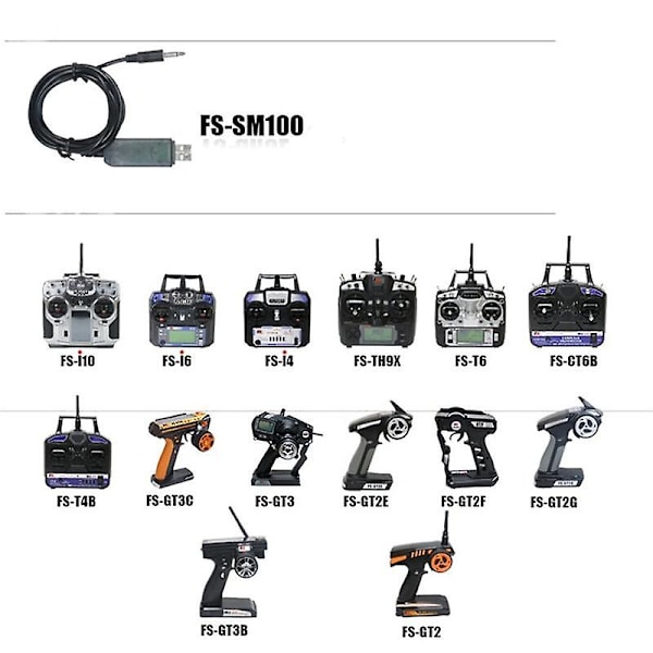 For -SM100 SM100 RC USB Flight Simulator FMS Kabelsett for -I6 I10 I6X -T6 -CT6B TH9X RC