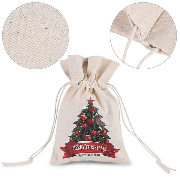 Julegavepose Canvas Juleferie Ornamenter Husholdnings Trækpose #1
