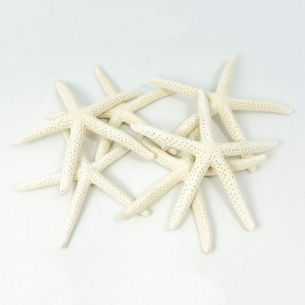 12 stk Hvite Fingerstjerner 5-10cm Dekorative fem-fingerstjerner